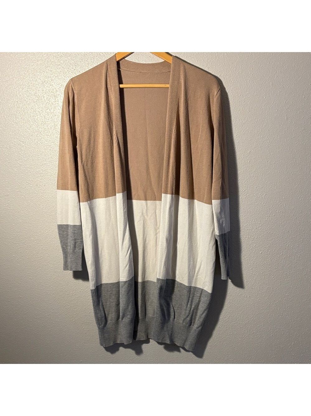 Color Block Open Front Cardigan [AP0516]